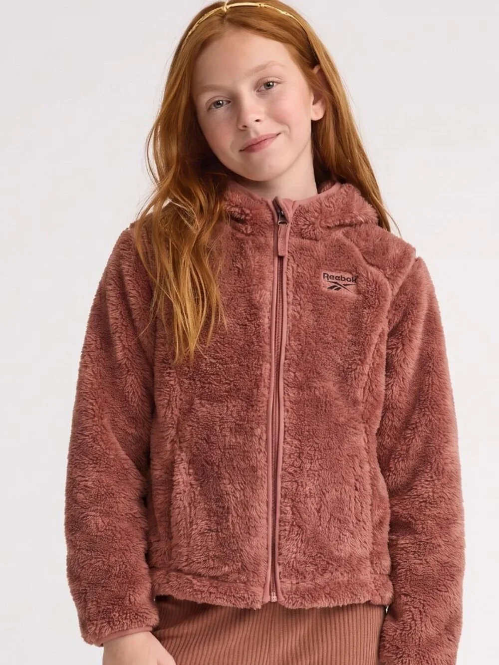 Reebok Girls Hooded Sherpa Jacket